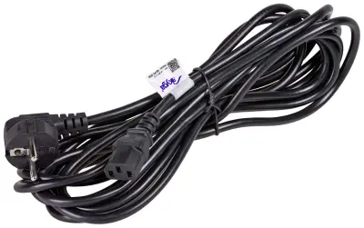 Akyga tok priključni kabel [1x ženski konektor IEC C13\, 10 A - 1x varnostni moški konektor] 5.00 m črna