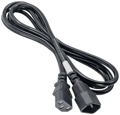 Akyga tok priključni kabel [1x ženski konektor IEC C13\, 10 A - 1x moški konektor IEC\, C14] 1.80 m črna