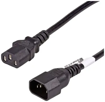 Akyga tok priključni kabel [1x ženski konektor IEC C13\, 10 A - 1x moški konektor IEC\, C14] 3.00 m črna