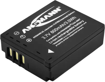 Ansmann A-Pan CGA S007 akumulatorska kamera  Nadomešča originalno baterijo (kamera) CGA-S007E\, CGA-S007 3.7 V 800 mAh