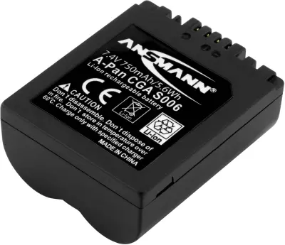 Ansmann A-Pan CGA S006 akumulatorska kamera  Nadomešča originalno baterijo (kamera) CGA-S006\, DMW-BMA7 7.4 V 750 mAh
