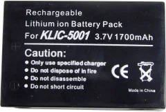 Akumulator za kamero Conrad energy nadomestek za originalni akumulator KLIC-5001 3.7 V 1500 mAh