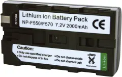 Akumulator za kamero Conrad energy nadomestek za originalni akumulator NP-F530\, NP-F550\, NP-F570 7.2 V 2000 mAh