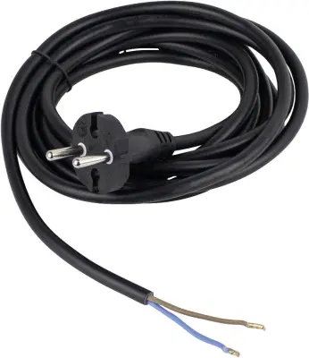 Priključni kabel [ konturni vtič - kabel\, odprti konec] črni 3 m AS Schwabe 70522
