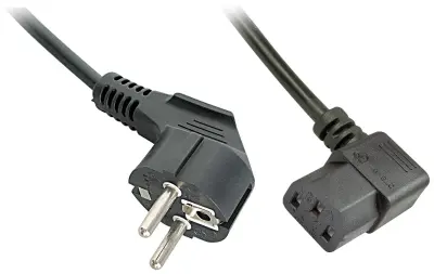 LINDY tok priključni kabel [1x varnostni moški konektor - 1x ženski konektor IEC C13\, 10 A] 3.00 m črna