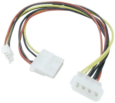 LINDY tok Y-adapter [1x 4-polni električni moški konektor IDE - 1x 4-polni električni ženski konektor IDE] 0.25 m večbarvna
