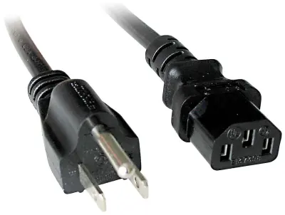 LINDY tok priključni kabel [1x ameriški moški konektor - 1x ženski konektor IEC C13\, 10 A] 3.00 m črna