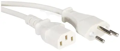 Value 19.99.1223 hladne naprave priključni kabel  bela 1.80 m