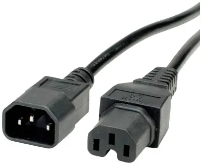 Value 19.99.1121 hladne naprave priključni kabel  črna 1.00 m