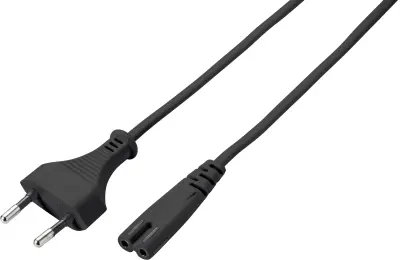Napajalni kabel\, evro vtič\, ravni/C7 ravni\, 3 m\, črni Sygonix SY-5043504 tok napajalni kabel  črna 3.00 m
