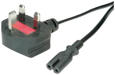 VALUE UK napajalni kabel na evro ploski vtič C7\, 2-polni\, črn\, 1\,8 m Value 19.99.2017 tok priključni kabel  črna 1.80 m