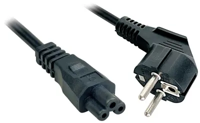 LINDY tok priključni kabel [1x varnostni moški konektor - 1x deteljičast ženski konektor C5] 5.00 m črna