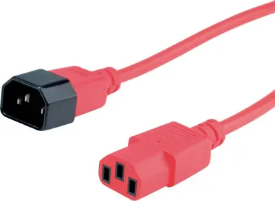 Priključni kabel naprave ROLINE\, IEC 320 C14 - C13\, rdeč\, 1\,8 m Roline 19.08.1520 tok priklučni konektor  rdeča 1.80 m