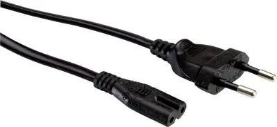 Omrežni kabel ROLINE\, ploski Euro vtič do C7\, 2-polni\, črn\, 3 m Roline 19.07.2073 tok napajalni kabel  črna 3.00 m