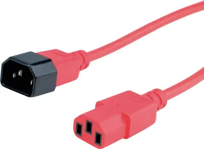 Priključni kabel naprave ROLINE\, IEC 320 C14 - C13\, rdeč\, 3 m Roline 19.08.1531 tok priklučni konektor  rdeča 3.00 m