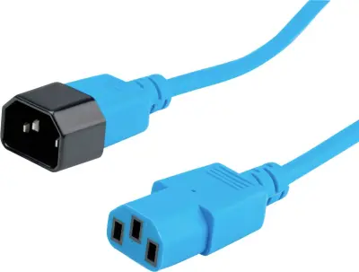 Priključni kabel za naprave ROLINE\, IEC 320 C14 - C13\, modra\, 0\,8 m Roline 19.08.1527 tok priklučni konektor  modra 0.80 m