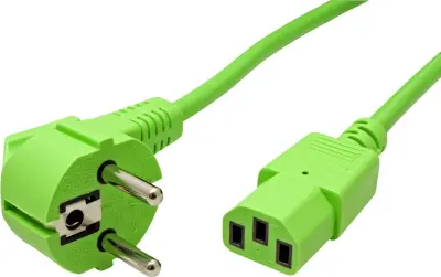 Napajalni kabel ROLINE\, ravna IEC vtičnica\, zelena\, 1\,8 m Roline 19.08.1013 tok priklučni konektor  zelena 1.80 m