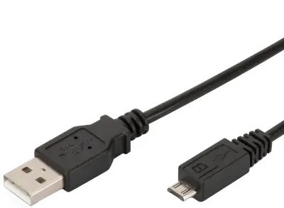Digitus USB kabel USB 2.0 USB-A vtič\, USB-mikro-B vtič 1.00 m črna  AK-300110-010-S