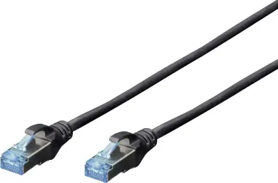 Digitus DK-1531-050/BL RJ45 omrežni kabel\, Patch kabel CAT 5e SF/UTP 5.00 m črna  1 kos