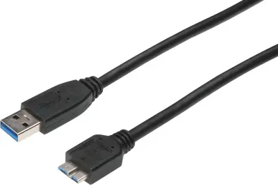 Digitus USB kabel USB 3.2 gen. 1 (USB 3.0) USB-A vtič\, USB-mikro-B 3.0 vtič  1.00 m črna  AK-300116-010-S