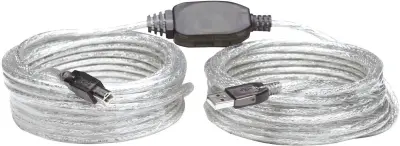 Manhattan USB kabel USB 2.0 USB-A vtič\, USB-B vtič 11.00 m transparentna  510424