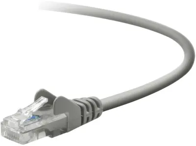Belkin A3L791R01M-S RJ45 omrežni kabel\, Patch kabel CAT 5e U/UTP 1.00 m siva z zaščitnim zapornim zatičem 1 kos