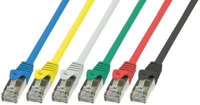 LogiLink 992203 RJ45 omrežni kabel\, Patch kabel CAT 5e SF/UTP 0.25 m siva  1 kos