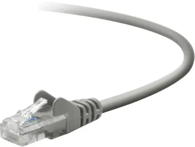 Belkin A3L791R02M-S RJ45 omrežni kabel\, Patch kabel CAT 5e U/UTP 2.00 m siva z zaščitnim zapornim zatičem 1 kos