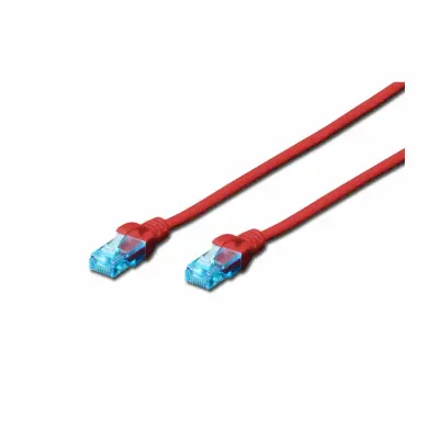 Digitus DK-1511-050/R RJ45 omrežni kabel\, Patch kabel CAT 5e U/UTP 5.00 m rdeča  1 kos