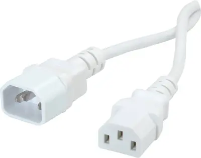 Povezovalni kabel za aparate VALUE\, IEC 320 C14 - C13\, bel\, 1\,8 m Value 19.99.1516 tok priklučni konektor  bela 1.80 m