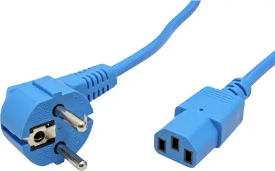 Napajalni kabel ROLINE\, ravna IEC vtičnica\, modra\, 1\,8 m Roline 19.08.1012 tok priklučni konektor  modra 1.80 m