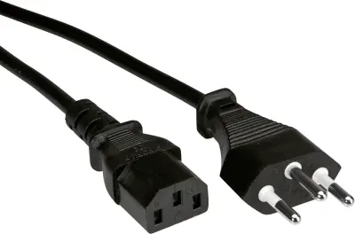 Value 19.99.1220 tok priklučni konektor  črna 1.80 m