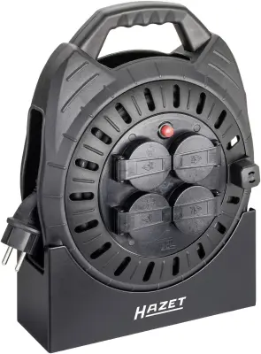 Hazet 161N-3D/2 kabelski boben 10.00 m črna