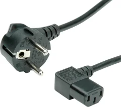 Napajalni kabel VALUE\, kotna vtičnica IEC\, črna\, 1\,8 m Value 19.99.1118 tok priklučni konektor  črna 1.80 m