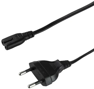 LogiLink tok priključni kabel [1x evropski moški konektor - 1x ženski konektor za manjše naprave C7] 1.80 m črna