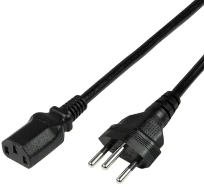 LogiLink tok priključni kabel [1x švicarski moški konektor - 1x moški konektor IEC\, C13] 1.80 m črna