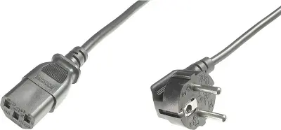 Napajalni konektor DIGITUS\, CEE 7/7 (Type-F) 90ø pod kotom - C13 M / F\, 2\,5 m\, H05VV-F3G 1\,0qmm\, črna Digitus tok napajalni kabel  2.50 m črna
