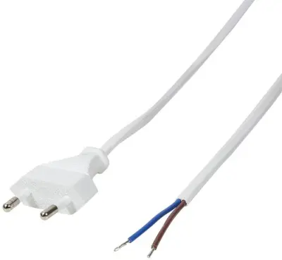 LogiLink tok priključni kabel [1x evropski moški konektor - 1x prosti konec] 1.50 m bela