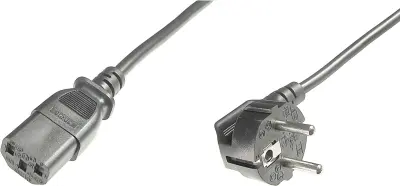 Napajalni konektor DIGITUS\, CEE 7/7 (Type-F) 90ø pod kotom - C13 St / Bu\, 5\,0 m\, H05VV-F3G 1\,0qmm\, črna Digitus tok napajalni kabel  5.00 m črna