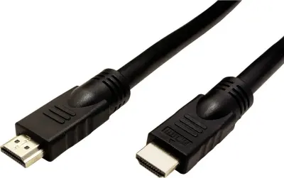 Roline HDMI priključni kabel HDMI-A  vtič\, HDMI-A  vtič 10.00 m črna 14.01.3451 #####4K UHD\, zaščiten\, aktivno z ojačitvijo signala HDMI kabel
