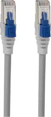 Rutenbeck 21600010 RJ45 omrežni kabel\, Patch kabel CAT 6a S/FTP 1.00 m siva zaščiten 1 kos