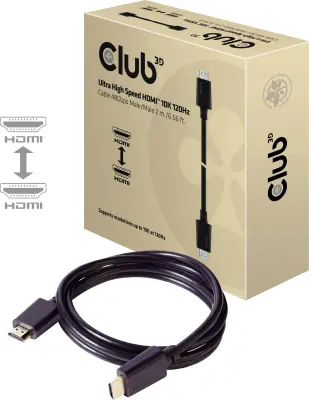 club3D HDMI priključni kabel HDMI-A  vtič\, HDMI-A  vtič 2.00 m črna CAC-1372 #####10K UHD\, #####8K UHD HDMI kabel
