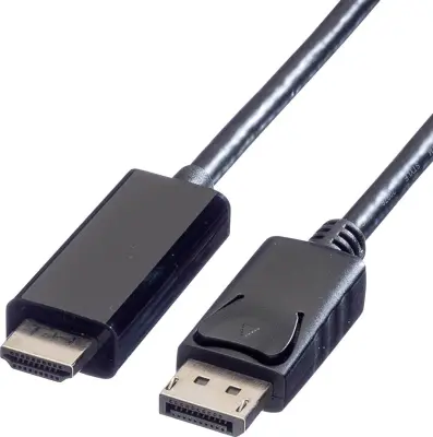 Value DisplayPort / HDMI adapterski kabel DisplayPort  vtič\, HDMI-A  vtič 7.50 m črna 11.99.5789 zaščiten DisplayPort kabel