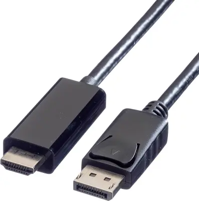 Value DisplayPort / HDMI adapterski kabel DisplayPort  vtič\, HDMI-A  vtič 1.00 m črna 11.99.5785 zaščiten DisplayPort kabel