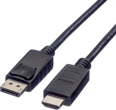 Roline DisplayPort / HDMI adapterski kabel DisplayPort  vtič\, HDMI-A  vtič 3.00 m črna 11.04.5782 zaščiten DisplayPort kabel