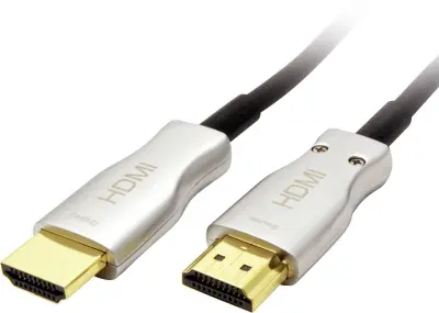 Value HDMI priključni kabel HDMI-A  vtič\, HDMI-A  vtič 50.00 m srebrna 14.99.3482 #####4K UHD\, zaščiten\, aktivno z ojačitvijo signala HDMI kabel
