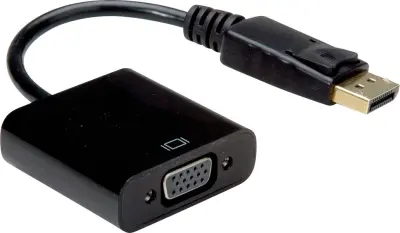 Value DisplayPort / VGA adapterski kabel DisplayPort  vtič\, VGA 15-polna vtičnica 0.15 m črna 12.99.3136  DisplayPort kabel