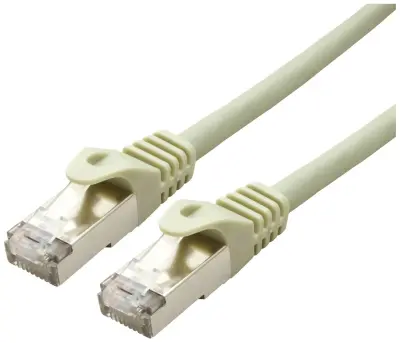 Value 21.99.0844 RJ45 omrežni kabel\, Patch kabel cat 6a S/FTP 20.00 m siva masivna žica 1 kos