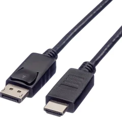 Roline DisplayPort / HDMI adapterski kabel DisplayPort  vtič\, HDMI-A  vtič 4.50 m črna 11.04.5783 zaščiten DisplayPort kabel