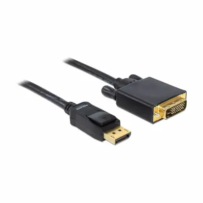 Delock DisplayPort / DVI adapterski kabel DisplayPort  vtič\, DVI-D 24+1-polni vtič 1.00 m črna 82590  DisplayPort kabel